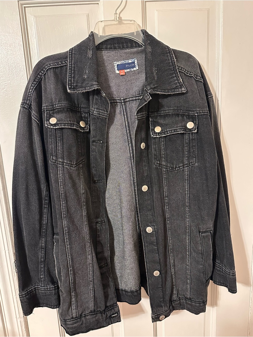 Pilcro Washed Black Denim Jacket